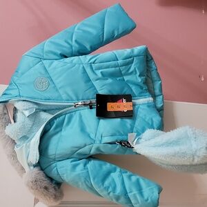 Gerry 3-in-1 Puffer Jacket Girls Tall 2 Blue Pockets Long Sleeve Hooded Full Zip